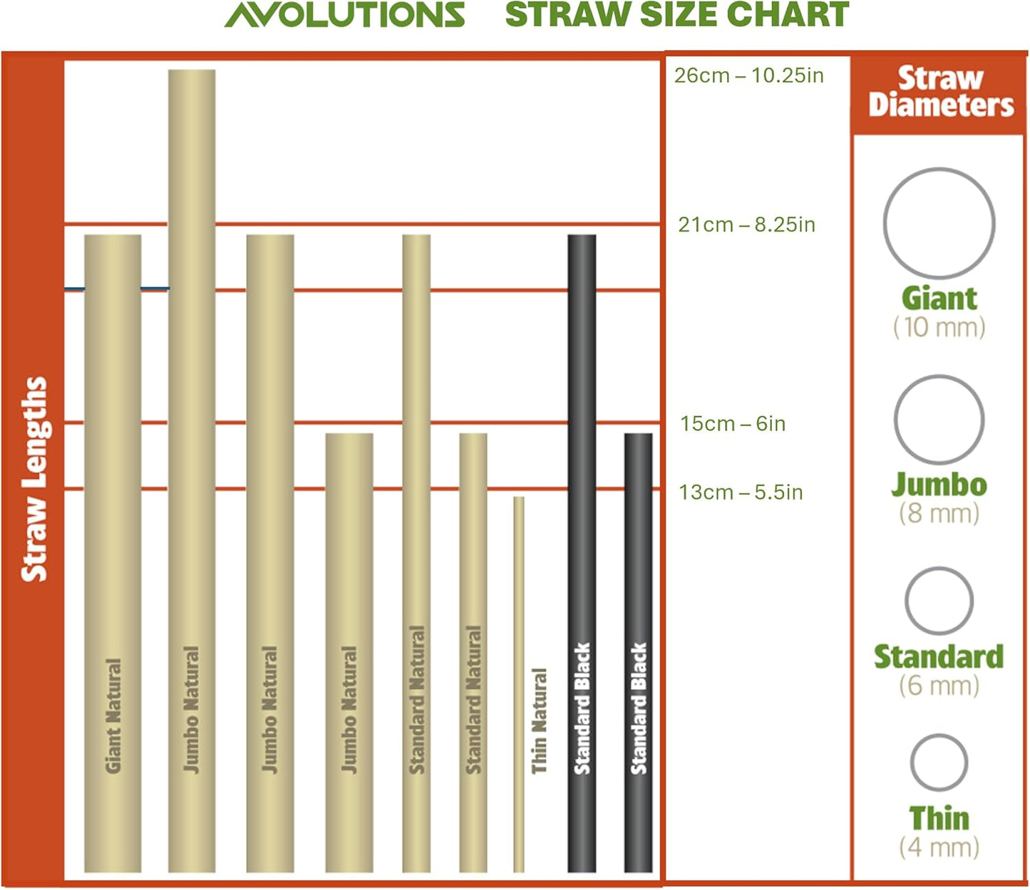 Jumbo 6 in - Natural Agave - Cocktail Straw